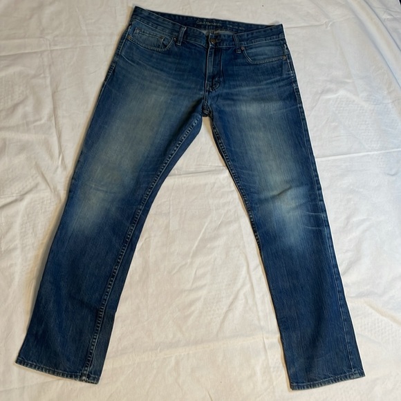Calvin Klein Men’s Slim Straight Sleight Faded Jeans 36W x 32L - Picture 3 of 5